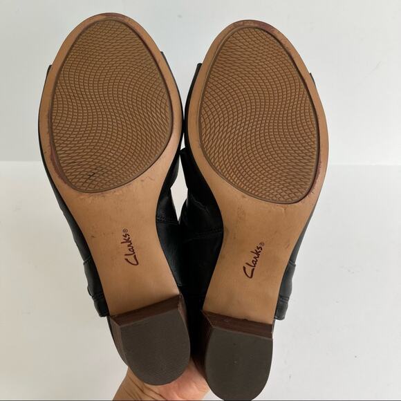 CLARKS Deloria Ivy Caged Bootie Sandals Black - Picture 6 of 7